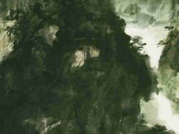 S050 夏雨墨---意匠 138x34cm 2008